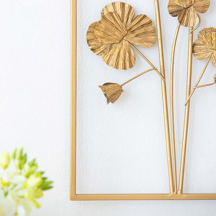 House of Hampton® Wrought Iron Plants & Flowers Wall Decor Wayfair Canada